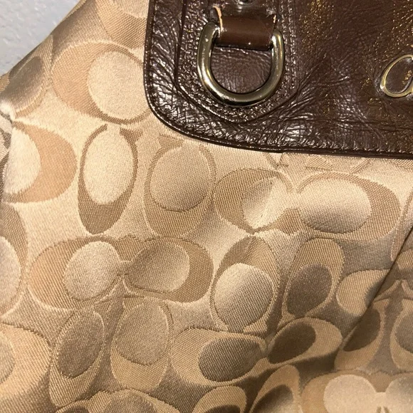 Vintage Coach Dark Brown and Tan Satchel - Picture 4 of 8